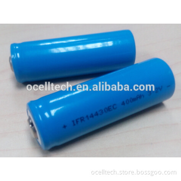 3.2V 400mAh 14430 cylindrical lifepo4 cell